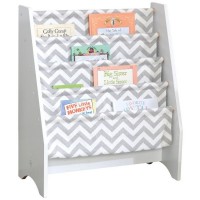 Biblioteca Etajera Raft Alb Gri - Kidkraft Sling White pentru carti si reviste - rafturi din panza Gri si MDF Biblioteca Etajera Raft Alb Gri - Kidkraft Sling White pentru carti si reviste - rafturi din panza Gri si MDF